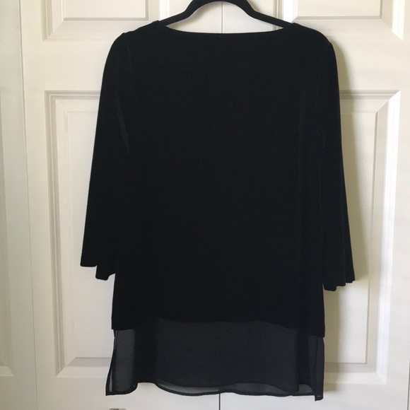 CHICO’S TRAVELERS VELOUR TOP, SIZE 1 - Picture 4 of 4